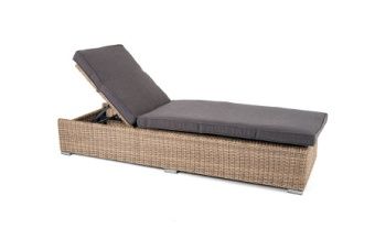 Шезлонг 4sis Рим (соломенный) с подушкой из искусственного ротанга – купить по цене завода